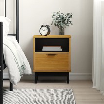 Bedside Cabinet FLAM 15.7&quot;x13.8&quot;x19.7&quot; Solid Wood Pine - $2,421.01 MXN