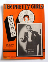 Ten Pretty Girls Words and Music by Will Grosz &amp; Jimmy Kennedy 1937 Shee... - £7.69 GBP