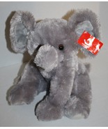 Aurora Baby Elephant 12&quot; Sits Gray Plush Grey Stuffed Animal Soft Toy Ta... - £15.44 GBP