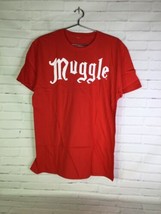 Harry Potter Muggle Logo Short Sleeve Graphic T-Shirt Red White Women&#39;s ... - £13.68 GBP