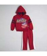 Boys Jacket & Sweat Pants 2 Pc Disney Cars Red Zip Up Toddler Outfit-sz 12 mths - £11.87 GBP