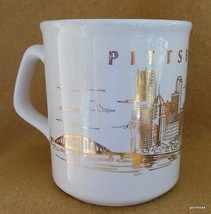 Pittsburg Pennsylvania Mug White and Gold 4&quot; - £10.86 GBP