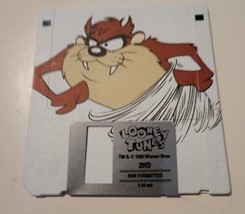 Looney Tunes Taz Collectible 3.5 Inch Floppy Disc 1990s Vintage Tasmania... - $19.59