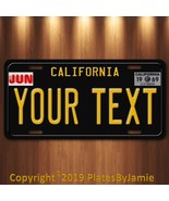 Black California YOUR TEXT MONTH YEAR Customized Aluminum Vanity License... - £14.05 GBP