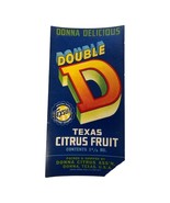 1950s Double D Donna Produce Crate Label Weslaco Texas 50s Agriculture E... - $8.59