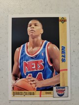 1991-1992 Upper Deck #332 Derrick Coleman - New Jersey Nets- NBA- Freshly Opened - £1.44 GBP