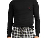 Polo Ralph Lauren Men&#39;s Waffle-Knit Thermal Pajama Shirt Black-Small - $29.99