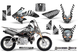 HONDA CRF 50 GRAPHICS KIT CREATORX DECALS STICKERS DANGER ZONE WHITE - £85.28 GBP