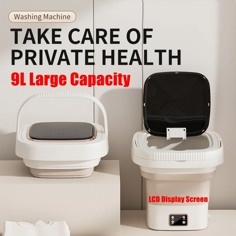 Portable Foldable Washing Machine With LCD Display Spin Dryer Automatic ... - $179.75