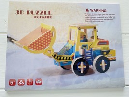 STEM 3D Wood Forklift Jigsaw Puzzle Building Set - £6.13 GBP