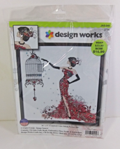 Design Works Lady Bird Cage Counted Cross Stitch Kit 2754 16x17in Claire Coxon - $24.99