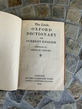 The Little Oxford Dictionary of Current English 1930 Book HC/DJ George Ostler - £74.50 GBP