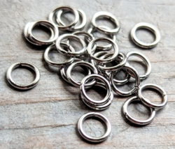 Jump Rings 10 Stainless Steel 7mm 20 gauge Connectors Jewelry Supply Bul... - $3.60