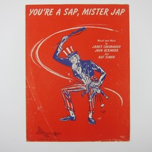 Sheet Music You&#39;re A Sap Mister Jap Cavanaugh Redmond Simon WWII Vintage 1941 - £15.97 GBP