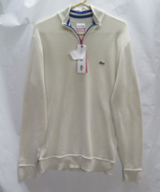New Lacoste ! Mens Sweater Cotton Blend Long Sleeve Zip Sz 5 France Made Jumper - $118.70