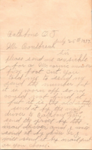 1897 Handwritten Letter Rathbone Oklahoma Ter Bonebreak Hardware McCormi... - £29.12 GBP