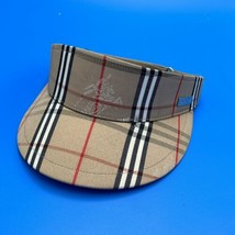 Burberry’s Haymarket Nova Check Hat Natural Beige Tan One Size Sun Visor - £84.55 GBP
