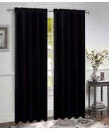 Bridget 52&quot;W x 84&quot;L Panel Black Curtian (One Panel Per Order) Crushed Sa... - $342.88 MXN