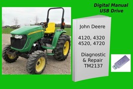 John Deere Compact Utility Tractor 4120 4320 4520 4720 Diagnostic  Manual TM2137 - £15.77 GBP