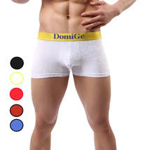 Men&#39;s Mid-Rise Bamboo Fiber Boxer Briefs with Subtle Logo Waistband Male Trunks  - £10.07 GBP