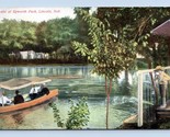 Boating in Epworth Park Lincoln Nebraska NE 1910 DB Postcard P12 - £3.89 GBP