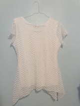 Shannon Ford New York Womens Top Shirt Blouse White Lace Polka Dot Size XL - £7.86 GBP