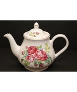 Arthur Wood Made in England Vintage Tea-Pot Teapot Roses Tea Coffee Rose - $32.39