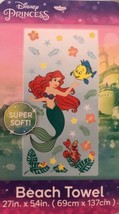 PRINCESS ARIEL DISNEY ORIGINAL LICENSED BEACH TOWEL SUPER SOFT(27”x54”) - $22.53