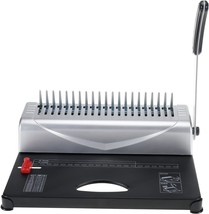 Comb Binding Machine Manual Paper Punch Binder 450 Sheet, 21 Rectangle Hole. - £37.01 GBP