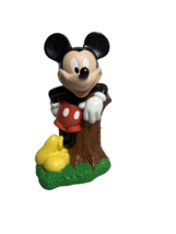 Mickey Mouse Vinyl Coin Bank Just Toys Inc with Stopper 1994 Vintage 8&quot; ... - $22.76