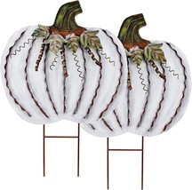 Metal Pumpkin Stakes Yard Signs Fall Decor Decorative Garden Stake  26” ... - $105.04 CAD