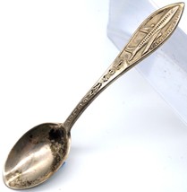Sterling Silver Souvenir Spoon Los Angeles International Airport with Plane - £15.97 GBP
