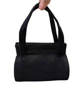 Vintage Corde Handbag 1940s Black Rayon Structured Top Handle Bag Used - $590.30 MXN