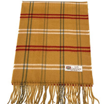 Men Women Winter 100%Cashmere Scarf Wrap Plaid Yellow Red/Gray #1008 For... - £15.75 GBP