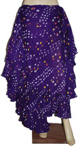 Deep Dark Violet Purple 25Yard Tribal Gypsy Jaipur Authentic Gypsy ATS Skirt - £80.41 GBP
