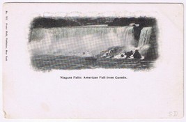 Postcard Franz Huld Niagara Falls American Falls From Canada Clear Glitter - £15.31 GBP