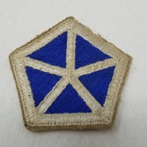 U.S. Army V Corps Patch Blue White 1950s Used Small - £9.76 GBP