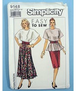 Simplicity 9148 Easy To Sew 1 or 2 Pc Dress and Cummerbund Womens or Pet... - $3.91