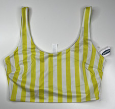 Old Navy NWT women’s L yellow tie dye reversible tankini Bikini swimsuit... - $12.21