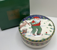 Mikasa Golf Porcelain Trinket Dish Santa&#39;s Tee Time Japan Decor Gift Chr... - $13.10