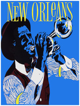 11x14&quot;Poster on CANVAS.Interior room design art.New Orleans sax jazz.6472 - £26.11 GBP