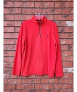 Chaps 1/2 Zipper Long Sleeve Pullover Fleece Size Large Orange Golf Top - €16,23 EUR