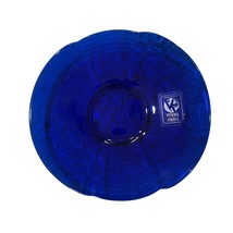 VTG Vetreria Etrusca Italy Ribbed Hand Blown Art Glass Cobalt 7 Inch Blue Bowl - £19.46 GBP