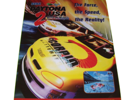 Daytona USA 2 Battle On The Edge Video Arcade Game FLYER Original UNUSED... - $10.52