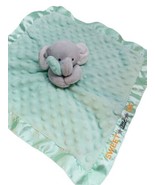 2017 Child of Mine Green Elephant Baby Security Blanket Satin Lovey Rattle - €12,54 EUR