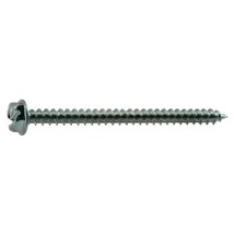 #10 x 2-1/2&quot; Zinc Slotted Hex Washer Head Sheet Metal Screws (100 pcs) - $20.22