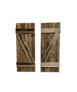 Set of Two 36&quot; X 14&quot; Gray Solid Wood Wall Decor - $151.99