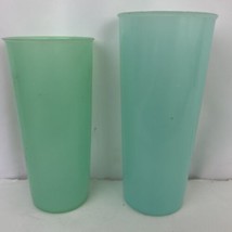 Vintage Tupperware Pastel Tumblers Cups 16 Oz And 12 Oz Set of 2 - £10.80 GBP