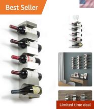 Alex Wine Rack Wall Mounted, Wine Bottle Holder for 5 Bottles, Kitchen O... - $119.53