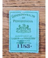 Pennsylvania State Revenue Department of Labor and Industry Registry Stamp - $86.03 MXN